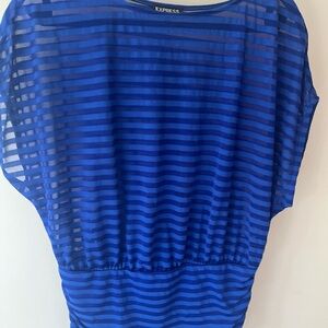 Express Blue Elegant Blouse